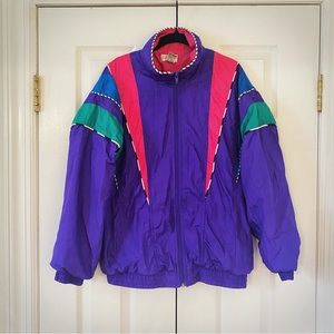Vintage Purple Windbreaker Jacket